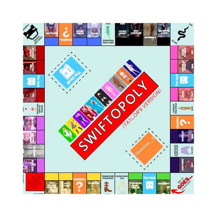 Music-based board game with song cards and Monopoly money for game nights