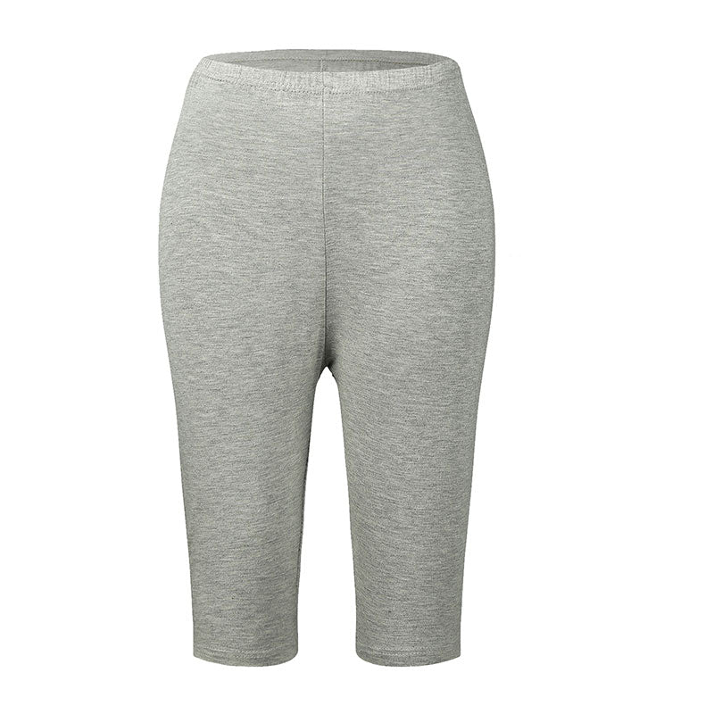 Bamboo Comfort Plus High-Waisted Leggings for Plus Sizes-Light Grey-2XL-State of Style