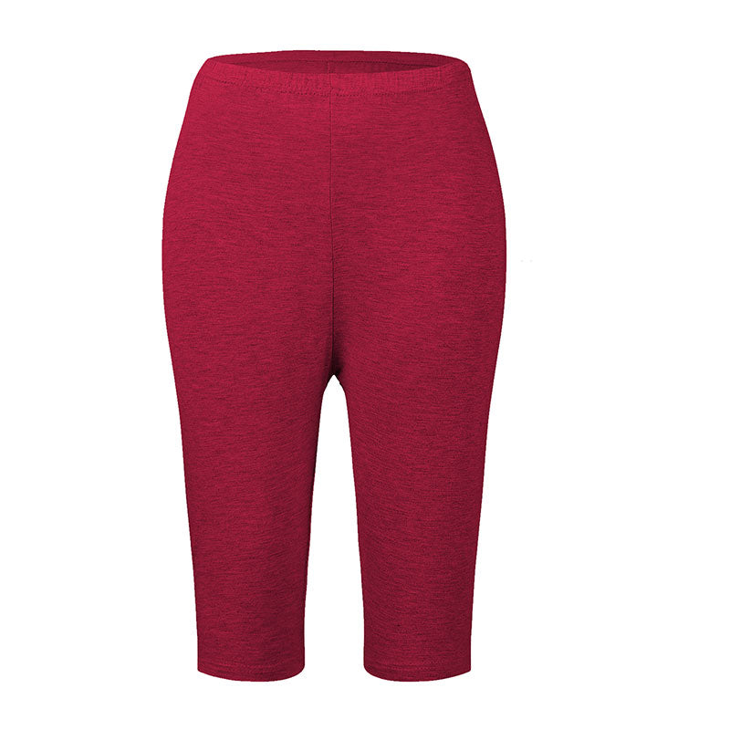 Bamboo Comfort Plus High-Waisted Leggings for Plus Sizes-Wine Red-2XL-State of Style