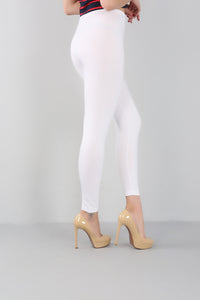 Bamboo Slim Fit Plus-Size Leggings-Navy Blue-2XL-State of Style