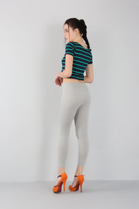 Bamboo Slim Fit Plus-Size Leggings-Navy Blue-2XL-State of Style