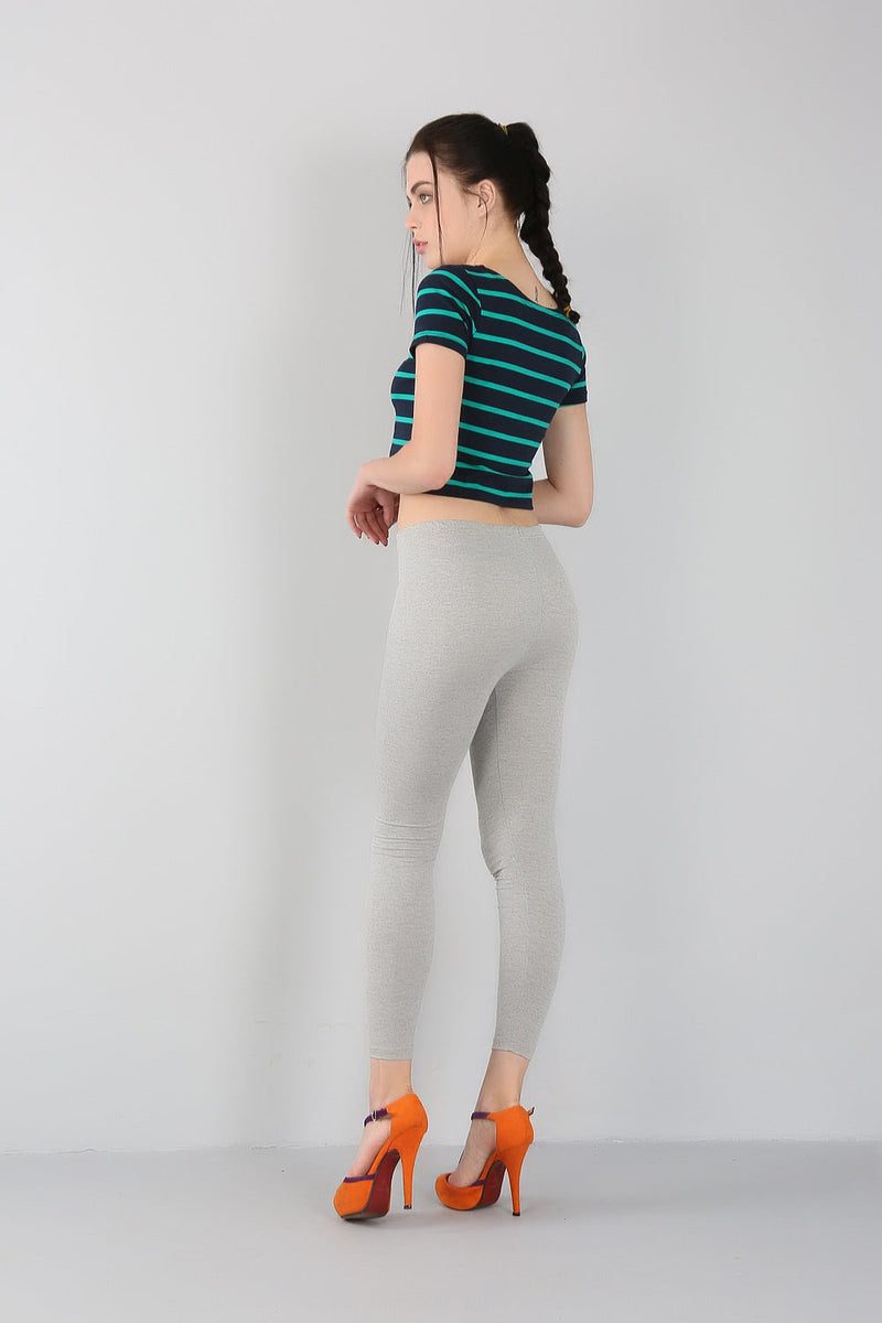 Bamboo Slim Fit Plus-Size Leggings-Navy Blue-2XL-State of Style