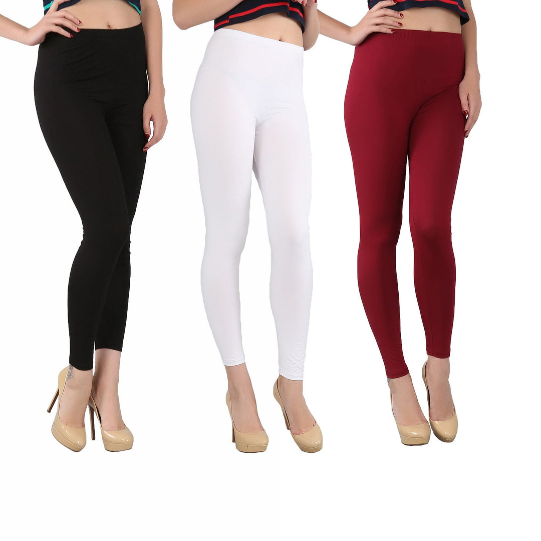 Bamboo Slim Fit Plus-Size Leggings-Navy Blue-2XL-State of Style
