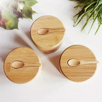 Bamboo Spice Box with Lid and Spoon - Nomi-State of Style