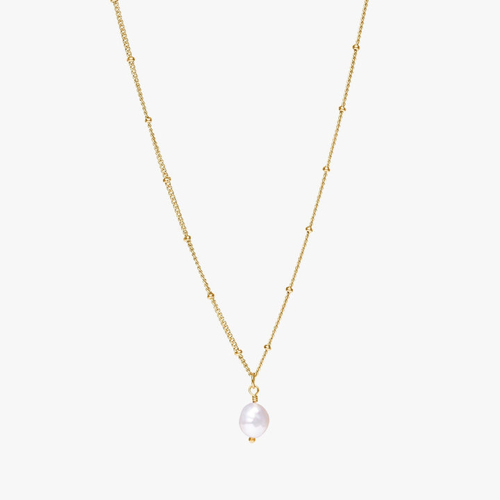 Baroque Pearl Pendant Necklace - Anisa-Gold-State of Style