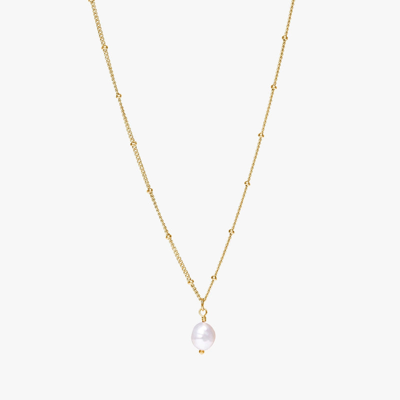 Baroque Pearl Pendant Necklace - Anisa-Gold-State of Style