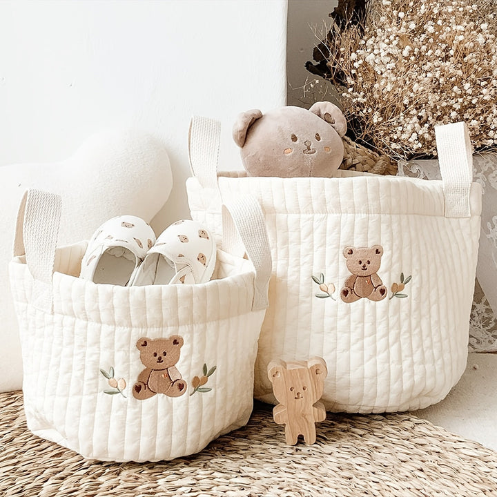 Padded fabric storage bag for the children's room – Buy one, get one free