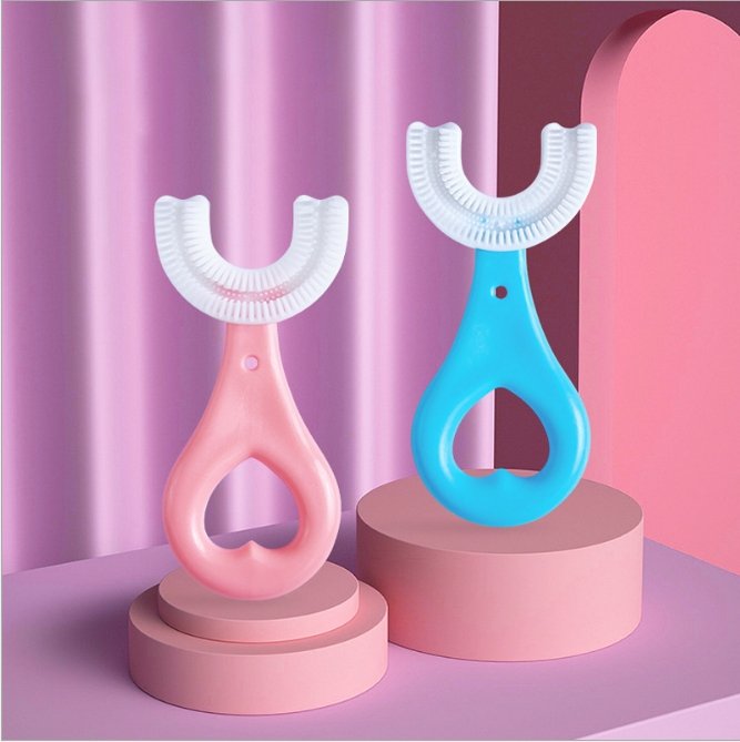 U-shaped children's toothbrush – gentle 360° cleaning for all ages