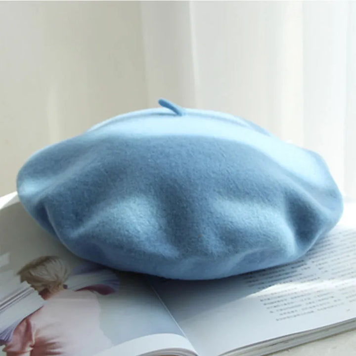 Becka Wool Beret | Stylish and Versatile-Sky Blue-State of Style
