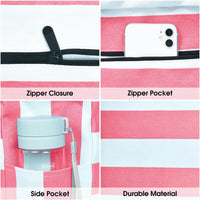 Waterproof Large Tote with Zipped Storage for Work & Play