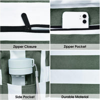 Waterproof Large Tote with Zipped Storage for Work & Play