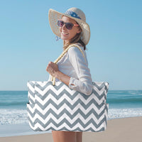 Waterproof Large Tote with Zipped Storage for Work & Play