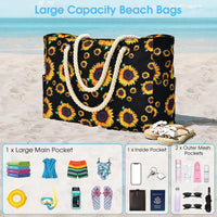 Waterproof Large Tote with Zipped Storage for Work & Play