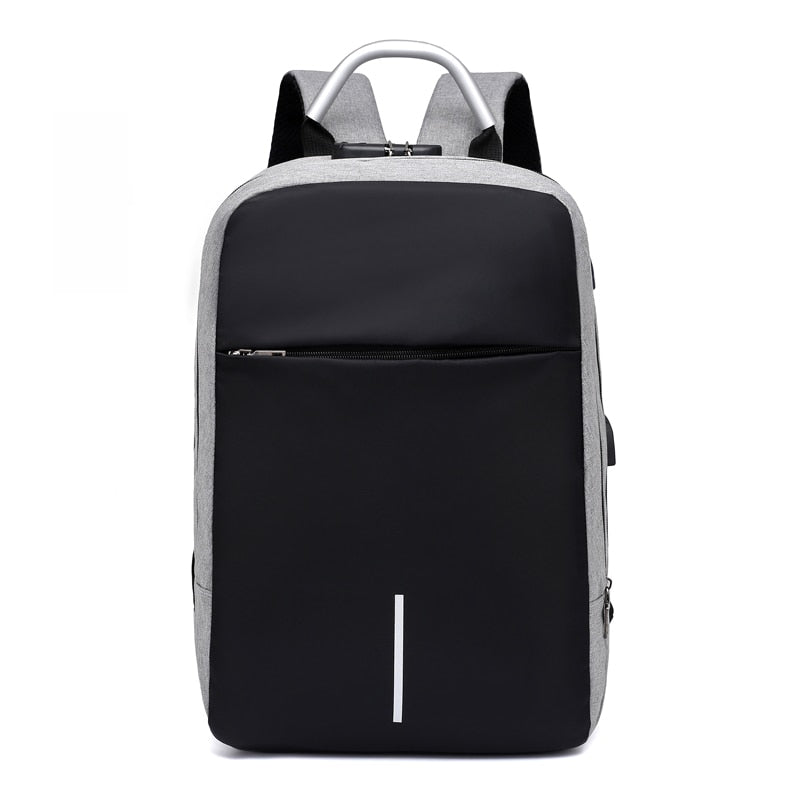 Water-Resistant Anti-Theft Laptop Backpack – Hidden Zipper Design with USB Charging