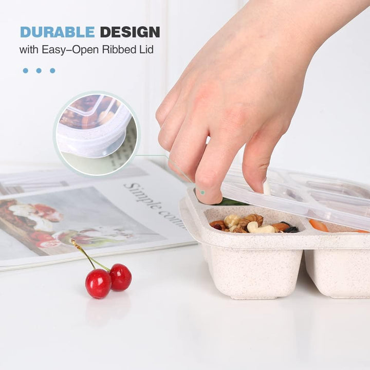 Bento-Style 4-Compartment Meal Prep Boxes (4-Pack) - Bento4You-State of Style