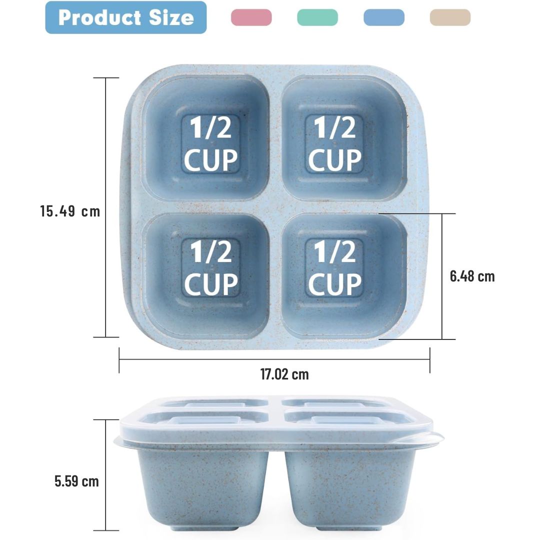 Bento-Style 4-Compartment Meal Prep Boxes (4-Pack) - Bento4You-State of Style
