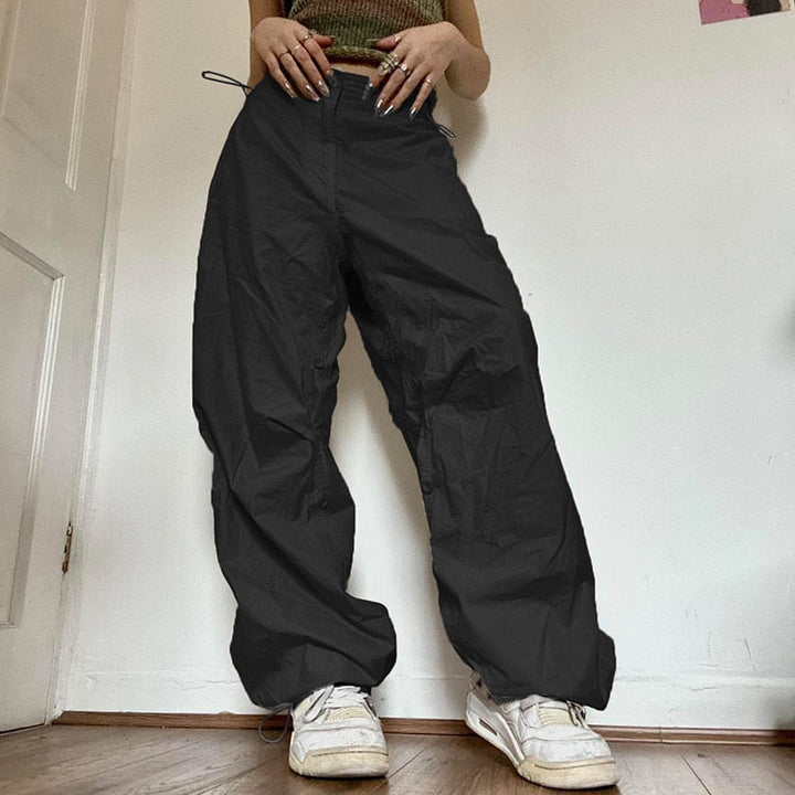 BiggiesPants | Women's Wide-Leg Trousers-Black-S-State of Style