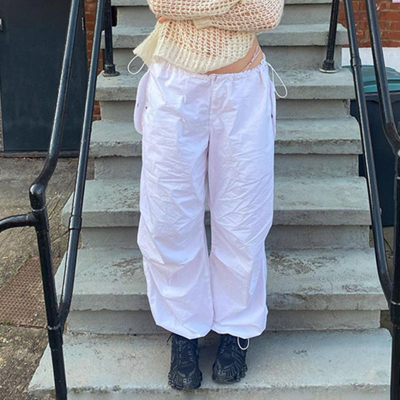 BiggiesPants | Women's Wide-Leg Trousers-White-S-State of Style