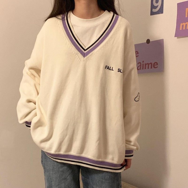 BigSweater | Women's Cosy Knit Sweater-White-S-State of Style