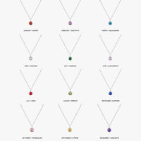 Birthstone Necklace - Aurora-January | Garnet-Silver-State of Style
