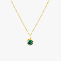 Birthstone Necklace - Aurora-May | Emerald-Gold-State of Style