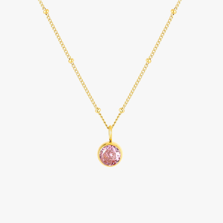 Birthstone Necklace - Aurora-October | Tourmaline-Gold-State of Style