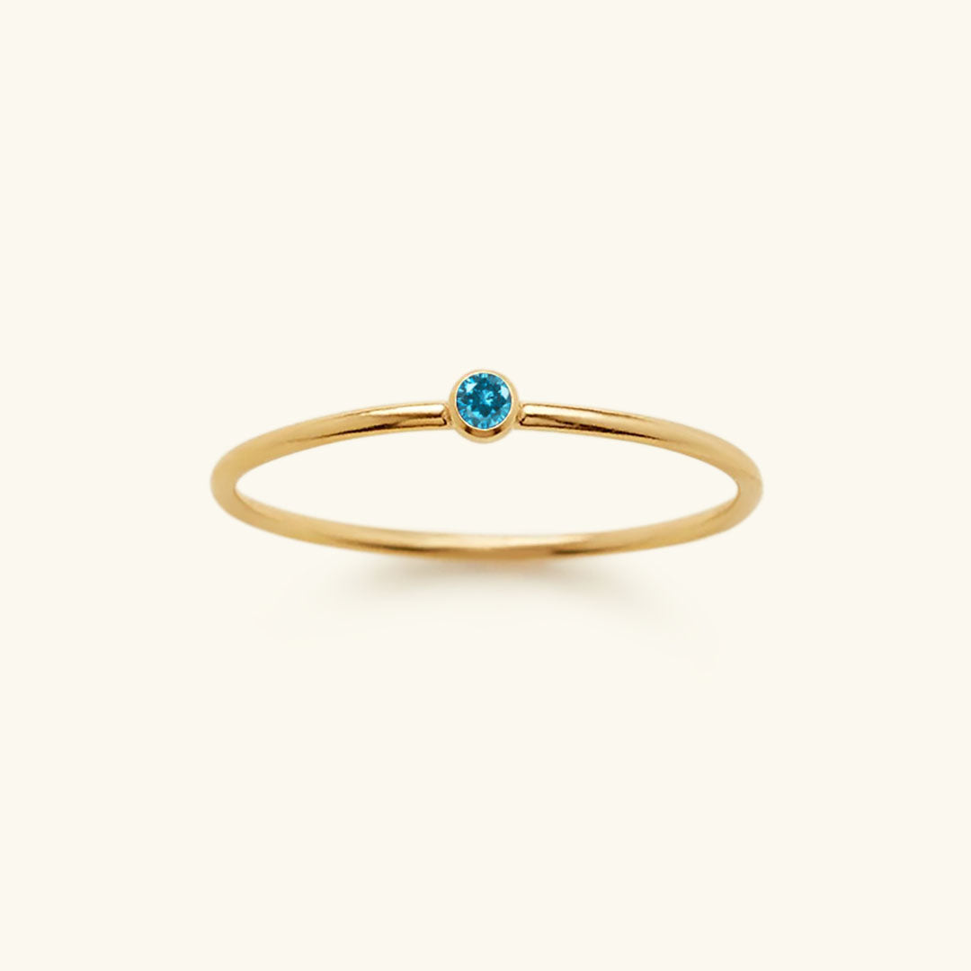Birthstone Ring - Celestia-December – Aquamarine-49 mm-State of Style