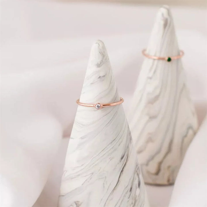 Birthstone Ring | Simple Design | Personalised Gift-JANUARY-5-GOLD-State of Style