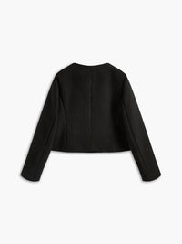 Black Gold Button Tweed Blazer - Camille-XS-State of Style