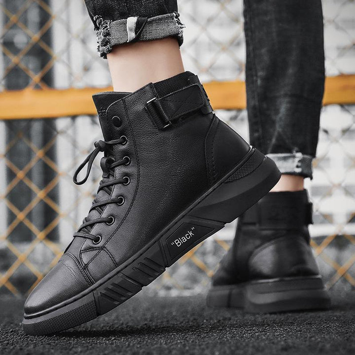 Black Handmade Leather Boots for Men - ShadowStep-Black-6.0-State of Style