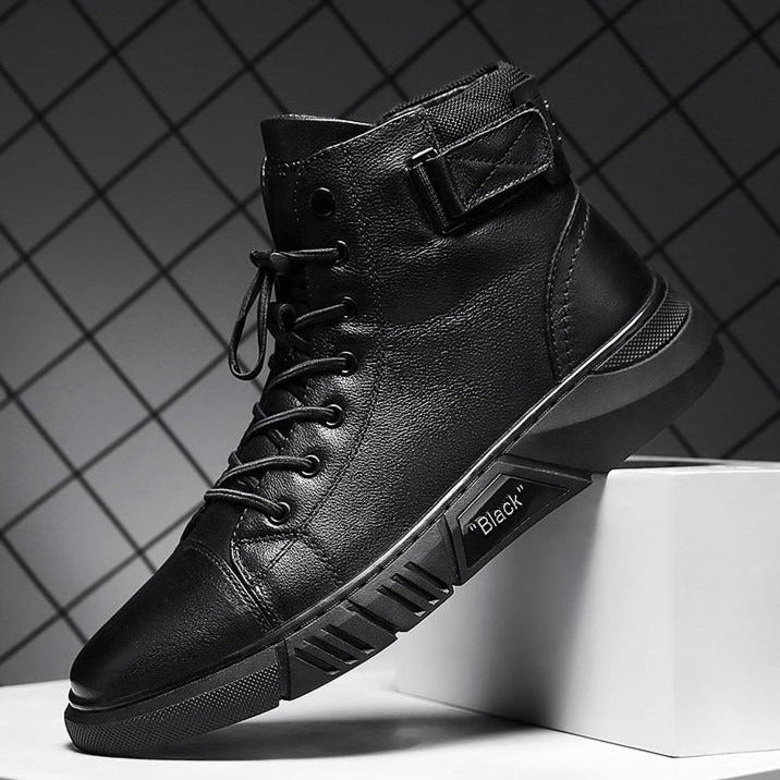 Black Handmade Leather Boots for Men - ShadowStep-Black-6.0-State of Style