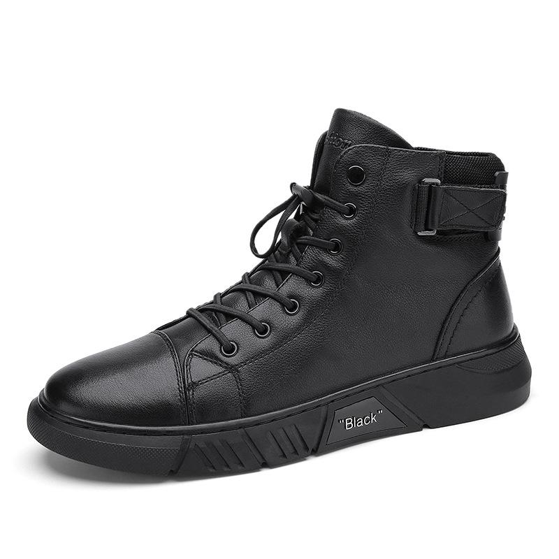 Black Handmade Leather Boots for Men - ShadowStep-Black-6.0-State of Style
