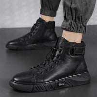 Black Handmade Leather Boots for Men - ShadowStep-Black-7-State of Style