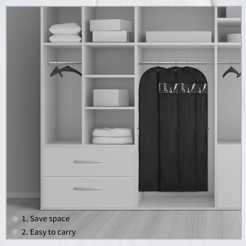Long Garment Storage Cover – 180cm Dress Bag with Zipper & Window(2-Pack)