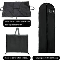Long Garment Storage Cover – 180cm Dress Bag with Zipper & Window(2-Pack)