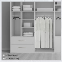 Long Garment Storage Cover – 180cm Dress Bag with Zipper & Window(2-Pack)