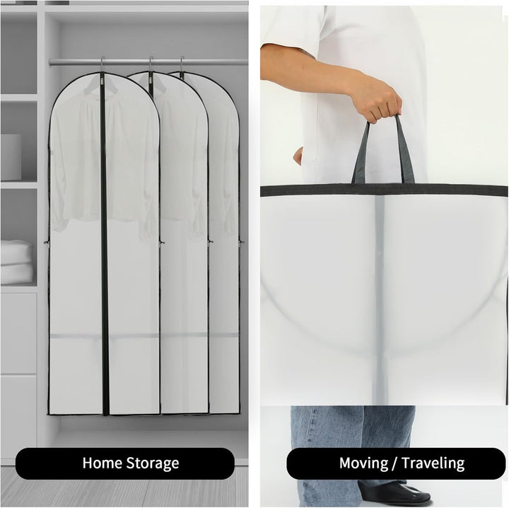 Long Garment Storage Cover – 180cm Dress Bag with Zipper & Window(2-Pack)