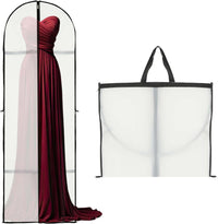 Long Garment Storage Cover – 180cm Dress Bag with Zipper & Window(2-Pack)