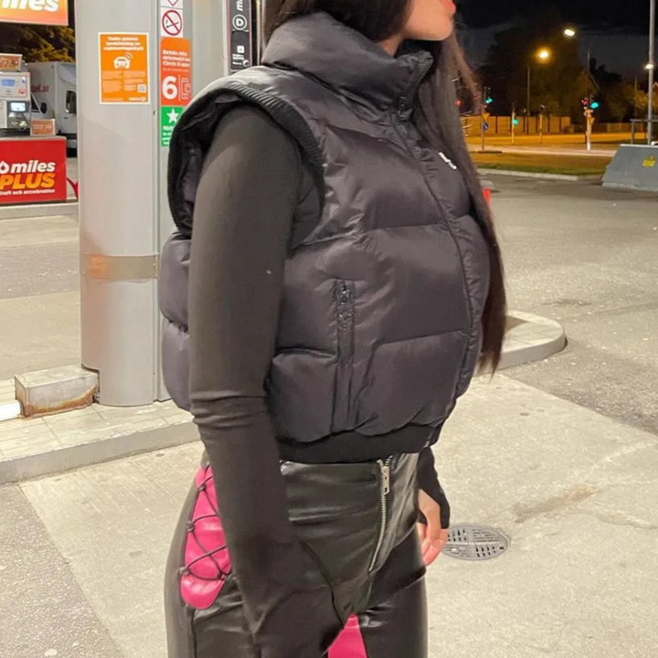 Black Quilted Ladies Bodywarmer for Comfort and Warmth - Naia-XS-State of Style