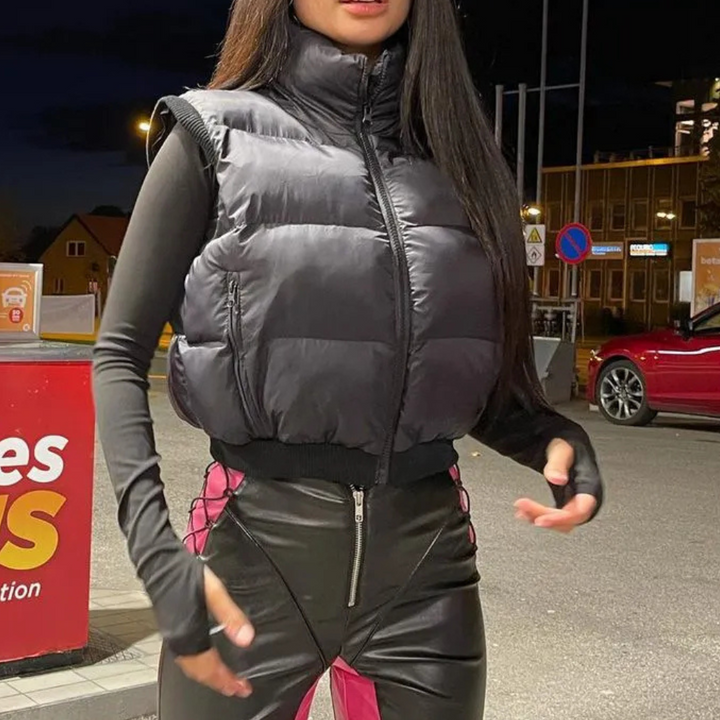 Black Quilted Ladies Bodywarmer for Comfort and Warmth - Naia-XS-State of Style