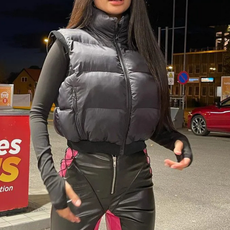 Black Quilted Ladies Bodywarmer for Comfort and Warmth - Naia-XS-State of Style
