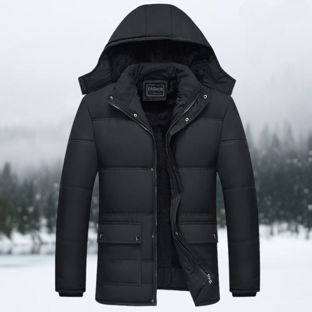 Black Quilted Winter Jacket - Hugo-Black-S-State of Style