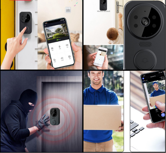 Black Smart Wi-Fi Doorbell with Camera – Noctiq-State of Style