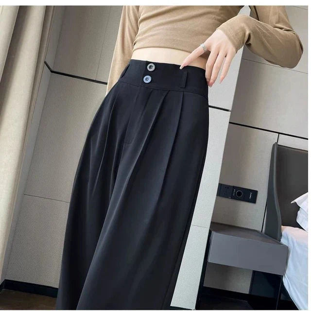 Black Women's High Waist Palazzo Trousers – Elara-S-State of Style