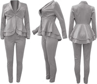 Blazer and Trousers Set - Faylinn-Blue-S-State of Style