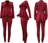 Blazer and Trousers Set - Faylinn-Blue-S-State of Style