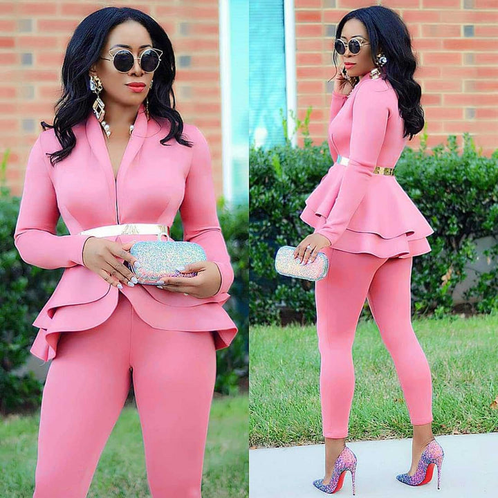 Blazer and Trousers Set - Faylinn-Blue-S-State of Style