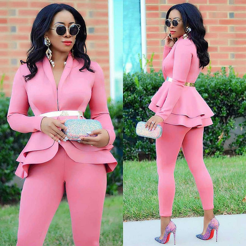 Blazer and Trousers Set - Faylinn-Blue-S-State of Style