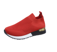 BlissWalk Comfort | Ergonomic Women's Lace-Free Sneakers with Cushioned Heel-Red-3.0-State of Style