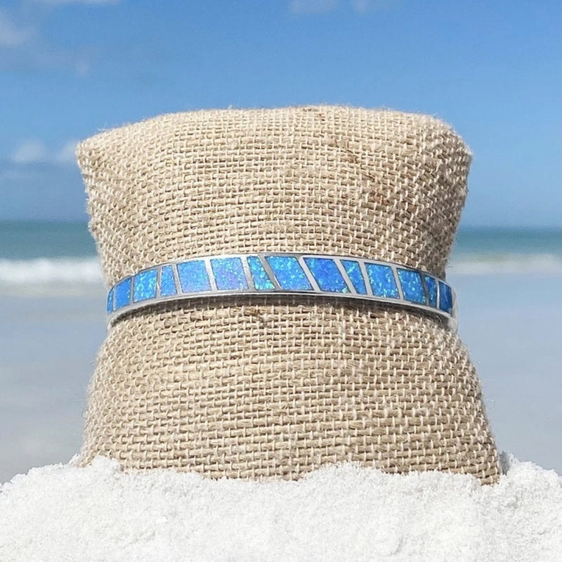 Blue and Silver Opal Bracelet - Isola-State of Style
